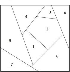 the four squares are shown with numbers in each square, and one has three sides