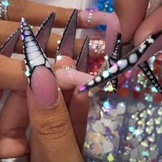 Each Picture Is 3 Different Sets. If You Are Interested In One Let Me Know Which One. Extra Long Acrylic Nails Bling, Full Bling Nails, Extra Long Acrylic Nails, Acrylic Nails Bling, Nails Bling, 2024 Nails, Nails Design With Rhinestones, Hairdos For Curly Hair, Croc Print