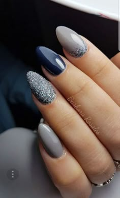 What To Do About Winter Nail Designs Acrylics Almond Beaut… | Flickr Prom Nail Designs, Grey Nail Art, Grey Nail, Popular Nail Colors, Video Makeup, Stiletto Nail Art, Gray Nails, Winter Nail Designs