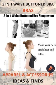 3 In 1 Waist Buttoned Bra by Mounteen. Boost your confidence and improve your posture with our versatile 3 In 1 Waist Buttoned Bra. Worldwide shipping. Visit to learn more or save to your board for later! Apparel & Accessories, Clothing, Underwear & Socks, Bras Fitted Shapewear With Built-in Bra For Yoga, Improve Your Posture, Boost Your Confidence, Accessories Clothing, Shapewear, Improve Yourself, Apparel Accessories, To Learn, Socks