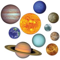 the solar system with all its planets