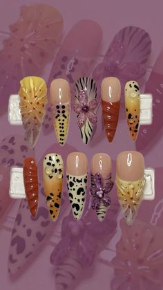 Ig : @shop_jenails Perfect Summer Nails, Press Nails, Nail Shop, Perfect Summer, Press On Nails, Summer Nails, Custom Orders, Almond, Nail Art