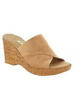 Onex Christina Leather Banded Cork Wedge Sandals Expensive Shoes, Fashionable Snow Boots, Cork Heels, Platform Wedge Heels, Sandal Platform, Cork Wedges Sandals, Womens Sandals Wedges, Shoes Heels Wedges, Leather Wedge Sandals