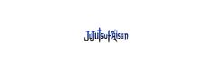 the logo for an upcoming video game, jojutsukidesen is shown in blue on a white background