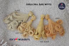 Curly Doll hair weft BJD Blythe Monster High My Little Pony OOAK Custom 15x100cm 1/3 1/4 1/6 wig rerooting waldorf doll making supplies art Barbie, MinifeeSize: 20 x 100 cmBeautiful hair perfect to make wigs or to reroot OOAK and custom dolls. Available in 6 colours:BlackBrownBlondeLight BrownDark BlondeWhiteUse this Rerooting tool to reroot hair: https://www.etsy.com/uk/listing/588278448/rerooting-rehairing-tool-kit-for-myMiniature brushes for repainting dolls: https://www.etsy.com/uk/listing/6 Yarn Weft Doll Hair, Doll Hair Reroot Tool, Curly Doll Hair, Iron Recipes, Cast Iron Recipes, Wavy Curly Hair, Waldorf Doll, Brown To Blonde, Hair Quality