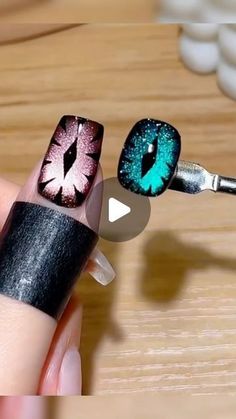 Moepak on Instagram: "New design with cat eye gel nail polish Essential 🛍️🛒via my profile link💕 #nailhack #nailtech #nails #gelxnails #nailsathome #nailtutorial #diynails #longnails #nailart #naildesigns  #acrylicnails #naildesigns #nailartist #nailitdaily #nailarttutorial #notd #nailporn #nailsonfleek #manicure #gelnails" Cat Eye Halloween Nails Designs, Halloween Nails Cat Eye, Magnetic Polish Designs, Cat Eye Nails Polish Art Designs, Cat Eye Nail Art Design, Cat Eye Design Nails, Halloween Cat Eye Nails, Cat Eye Halloween Nails, Nails With Eyes