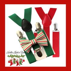 Red and Green Striped Christmas Bow Tie, Babies, Boys, Men – Needles Knots n Bows Family Photo Shoots, Christmas Festivities, Holiday Clothes