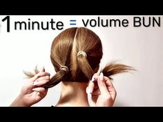 One-minute BUN for short hair ☑️ - YouTube Bun Hack For Short Hair, Bun Tutorials For Medium Hair, How To Do A Bun With Medium Length Hair, Short Hair Updo Step By Step, Braid Bun Short Hair, Short Hair Updos For Work, Hair Pin Updo, Easy Buns For Thick Hair, How To Low Bun Short Hair