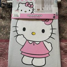 the hello kitty towel is on display for people to see