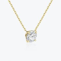 Solitaire Diamond Necklace | Sustainably created diamonds | VRAI Solitaire Diamond Necklace, Solitaire Necklace, Diamond Solitaire Necklace, Solid Gold Chains, Solitaire Necklaces, Yellow Gold Setting, Solitaire Diamond, Diamond Set, Recycled Gold