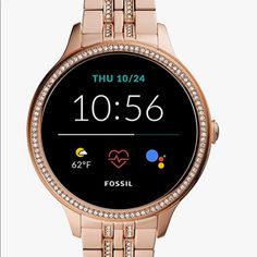 Use The Wearos By Google App On Your Phone Running The Latest Version Of Android (Excluding Go Edition) Or Ios . Supported Features May Vary Between Platforms And Countries With Compatibility Subject To Change. 24 Hr Plus Multi-Day Extended Battery Mode Varies Based On Usage And After Updates Install. Usb Cable With Magnetic Charger Snaps To Rings On Watch Caseback And Spins 360 Degrees For Ease Of Use. 50 Minutes To Reach 80%. This Is One Smart Watch With Always-On Display With Thousands Of Wat Fossil Smart Watch, Gift Guide Women, Health And Fitness Apps, Fossil Jewelry, Smartwatch Women, Fossil Watch, Fossil Watches, Presents For Her, Jumping Jacks