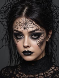 15 Trad Goth Eye Makeup Looks That Will Make You the Center of Attention – Scan to Talk Dark Halloween Eye Makeup, Halloween Goth Makeup, Goth Halloween Makeup, Dark Witch Makeup, Witch Makeup Halloween, Halloween Eye Makeup Ideas, Witch Face Paint, Halloween Lip Makeup, Maquillage Goth