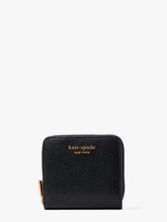 If you love mini bags our Morgan compact wallet is your new BFF. We made it in scratch-resistant Saffiano leather so it will keep its sleek luxe look. | Kate Spade Morgan Small Compact Wallet, Black Classic Compact Kate Spade Wallet, Kate Spade Classic Compact Wallet, Saffiano Leather Wallets With Card Slots For Everyday Use, Kate Spade Compact Wallet For Everyday, Kate Spade Compact Everyday Wallet, Kate Spade Compact Wallet For Formal Occasions, Compact Kate Spade Wallet For Formal Occasions, Chic Kate Spade Wallets With Interior Card Slots, Kate Spade Leather Wallets As Gift