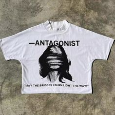 Antagonist T-Shirt Big Print Fast Shipping $35 Lowest I Can Do Custom Deadstock Hit Me With Questions Amazon Y2k, Actual Y2k, Asian Y2k, Outfits Japanese, Outfits Japan, Japan Y2k, Outfits Jumpsuit, Outfits Jean, Outfits Asian