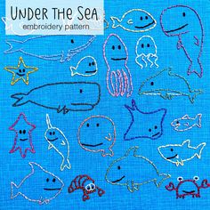 an image of under the sea embroidery pattern