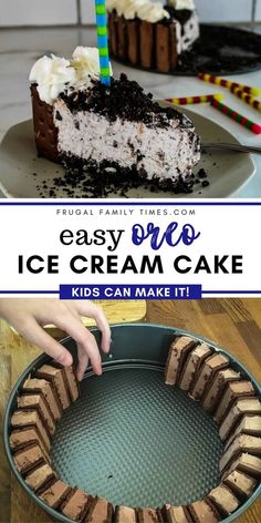 an easy oreo ice cream cake recipe with kids can make it