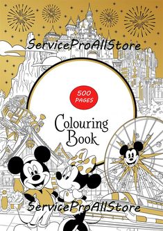 an image of mickey and minnie mouse coloring book