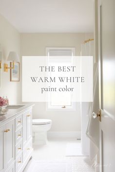 the best warm white paint color for your bathroom