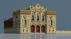 a very large building that is made out of legos