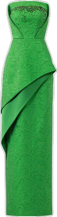 Elegant Textured Evening Dress, Elegant Evening Dress With Textured Fabric, Elegant Fitted Dress With Textured Fabric, Elegant Brocade Dress For Occasion Wear, Elegant Green Dress With Straight Neckline, Green Brocade Formal Dress, Formal Green Brocade Dress, Green Brocade Dress For Formal Occasions, Elegant Green Jacquard Dresses