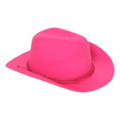 Make a bold statement with our Hot Pink Cowboy Hat designed for 18" dolls. This vibrant accessory adds a fun pop of color to your doll's wardrobe. Crafted with attention to detail, this hot pink cowboy hat features the classic wide brim and high crown characteristic of traditional cowboy hats. Its striking color ensures your doll stands out in any crowd. Tailored specifically for 18" dolls, this cowboy or cowgirl hat offers a comfortable fit and stays securely in place during playtime adventures