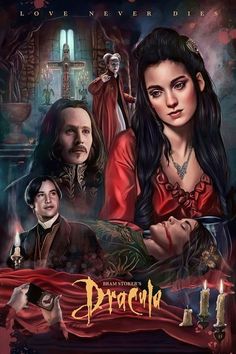 the poster for dracula starring in love never dies