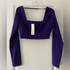 Zara Long Sleeve Purple Crop Top Brand New With Tag. Never Worn Sold From A Smoke-Free And Pet-Free Environment. Size: Small Top Manga Larga, Puff Sleeves Blouse, Top Manga, Purple Crop Top, Lace Corset Top, White Floral Top, Yellow Crop Top, Festival Shirts, Corset Crop Top