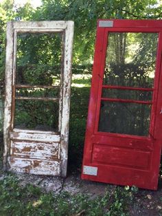 three old doors with the words 31 clever ways to get privacy and outside your home