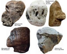 four different types of rocks are shown in this image