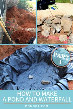 how to make a pond and water fall in your backyard or yard with this step by step guide