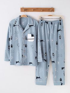 Mens Night Wear, Night Wear Pajamas, Button Up Pajamas, New Mens Fashion, Home Clothing