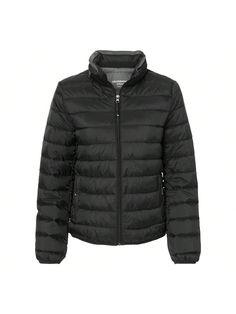 100% 380T coated nylon shell. Polyester fill. Classic fit. Water- and wind-resistant. Binding trim at cuffs and hem. Exposed nylon zipper with pull tab at center front and collar. Zippered welt pockets. Folds and stows into separate neck pillow stored in collar.Women's PillowPac Puffer Jacket (Black) Black         Women Clothing, size features are:Bust: ,Length: ,Sleeve Length: Cheap Black Puffer Jacket With Pockets, Black Puffer Jacket With Stand Collar And Pockets, Black Nylon Puffer Jacket With Padded Collar, Black Nylon Puffer Jacket With Zipper Closure, Long-sleeve Nylon Puffer Jacket With Double-lined Hood, Neck Pillow, Pull Tab, Puffer Jacket, Outerwear Women