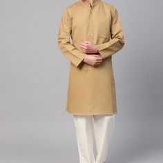 Top Pure Cotton Bottom Pure Cotton Casual Long Sleeve Brown Kurta, Casual Brown Long Sleeve Kurta, Casual Long Sleeve Beige Kurta, Casual Beige Long Sleeve Kurta, Beige Long Sleeve Casual Kurta, Red Kurta, White Kurta, Shalwar Kameez, Cotton Bottoms