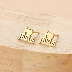 Rose Gold I Love Jesus Stud Earrings. I Jesus Earrings For Pierced Ears. Material: Stainless Steel *Fashion Jewelry *@Injoyclosetgems Faith Series Jesus Earrings, Cottagecore Jewelry, I Love Jesus, Multicolor Earrings, Love Jesus, Golden Earrings, Kate Spade Earrings, Tassel Drop Earrings, Vintage Cameo