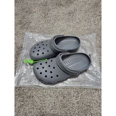 Crocs Classic Slate Grey Clog - Never Worn - Size 9 Gray Slip-on Synthetic Clogs, Gray Synthetic Round Toe Clogs, Casual Gray Synthetic Clogs, Gray Synthetic Clogs With Cushioned Footbed, Gray Closed Toe Synthetic Clogs, Gray Synthetic Closed Toe Clogs, Gray Crocs, Grey Crocs, Shoes Crocs