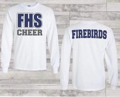 Represent your squad in this cute and clean style Cheer Long Sleeve Shirt. Get this shirt for a Cheerleader, Cheer Mom or a Coach. We have a glitter option and a traditional option. Please submit your school colors and the name of your mascot during your checkout process. Also be sure to submit proper spelling of said school and mascot. If you want to switch things up leave the description in the custom order box. Charges will be applied to any extras you include through our conversation upon ag Long Sleeve T-shirt For Sports With School Spirit, School Spirit Tops For Team Events, White Varsity Moisture-wicking Tops, School Spirit Long Sleeve T-shirt For Sports, White School Spirit T-shirt For Sports, White Cotton Tops For Team Events, White Long Sleeve Top For Cheerleading, Long Sleeve T-shirt With Team Name For Cheerleading, Sporty Cheerleading Tops With Name Print