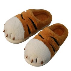 ʕ ๑•ᴥ•ʔ Fluffy Tiger Slippers ʕ ๑•ᴥ•ʔ ʕ ๑•ᴥ•ʔ These cute slippers are a total moo-d ʕ ๑•ᴥ•ʔ ʕ ๑•ᴥ•ʔ Perfect to keep your feet warm and comfy through the winter ʕ ๑•ᴥ•ʔ Cute Super Soft Round Toe Slippers, Cute Brown Round Toe Slippers, Kawaii Synthetic Slippers With Round Toe, Cute Synthetic Slippers With Soft Sole, Kawaii Slip-on Synthetic Slippers, Kawaii Synthetic Slip-on Slippers, Pig Slippers, Dinosaur Slippers, Cow Slippers