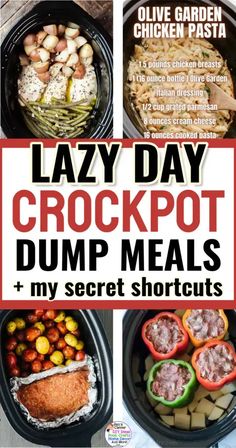 lazy day crockpot dump meals and my secret shortcuts are on the table