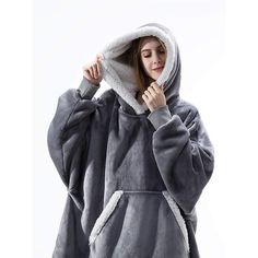 Season:Winter,Fall; Fabric:Sherpa; Sleeve Length:Long Sleeve; Gender:Women's; Nightwear Style:Hoodie Blanket,Wearable Blanket,Dress,Nightshirt,Nightgown,Pajamas; Style:Comfort,Casual,Warm,Plush,Soft; Elasticity:Micro-elastic; Occasion:Home,Bed,Daily; Age Group:Adults; Function:Breathable,Warm; Pattern:Pure Color,Grid / Plaid; Design:Pocket; Neckline:Hoodie; Listing Date:09/18/2023 Elegant Sweatshirt, Cozy Wrap, Sweatshirt Blanket, Oversized Blanket, Hoodie Blanket, Oversize Women, Chill Outfits, Sweatshirt Women, Winter Hoodies