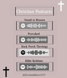 the christian radio stations are shown in black and white, with different symbols on them