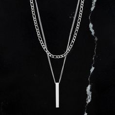 Some well-picked accessories can make all the difference when you are trying to upgrade your outfit, so don’t overlook our solid silver Minimal Bar Necklace & Figaro Chain Necklace which features our signature polished silver tag, engraved with RG&B. Perfect when worn on their own or layered with another necklace. - Size: Bar necklace 61cm (24") & Figaro chain 56cm (22") Minimal Bar, Figaro Necklace, Figaro Chain Necklace, Figaro Chains, Figaro Chain, Polish Silver, Bar Pendant, Necklace Size, Cuban Chain