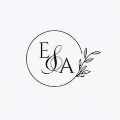 the e & a logo is shown in black and white, with leaves on it