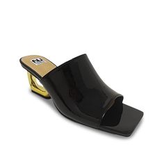 Ninety Union-Florence Sandal The sleek style of the Florence sandal from Ninety Union adds a modern touch to any look. This accessory features a chic square toe, a cutout design on the heel, and a glossy sheen. Trendy Square Toe Block Heels For Formal Occasions, Evening Mules With Contrasting Heel Counter And Square Toe, Modern Black Block Heels With Square Toe, Modern Patent Leather Sandals For Night Out, Modern Patent Leather Sandals With Padded Heel, Trendy Evening Sandals With Sculpted Heel, Modern Sandals With Sculpted Open Heel, Modern Patent Leather Sandals For Formal Occasions, Modern Formal Patent Leather Sandals