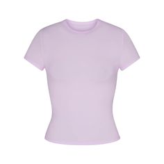 Fits Everybody T-Shirt - Sugar Plum | SKIMS Pink Workout, Sugar Plum, Wardrobe Basics, Perfect Shirt, Xl Dress, Workout Tops, Color Purple, Cool Shirts, Hollister