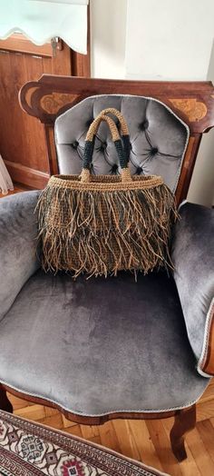 Summer Handwoven Crochet Bag Made Of Yarn, Brown Fringe Crochet Bag For Summer, Brown Fringed Crochet Bag For Summer, Bohemian Jute Crochet Bag For Beach Season, Handwoven Green Crochet Beach Bag, Bohemian Brown Beach Bag With Fringe, Bohemian Jute Crochet Bag For Beach, Bohemian Crochet Straw Bucket Bag, Bohemian Straw Crochet Bucket Bag