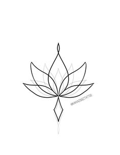 a drawing of a lotus flower on a white background