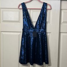 Nbd Starry Night Navy Sequin Dress. Size-S. Deep V Neckline. New With Tags. Blue V-neck Holiday Mini Dress, Navy Sequin Dress, Celine Dress, Lbd Dress, Strappy Mini Dress, Knit Tank Dress, French Dress, Blue Crush, White Bodycon