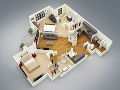 the floor plan of a two bedroom apartment