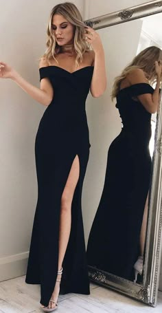 Sukienki Maksi, Stylish Fall Outfits, Dress Sleeve Styles, Black Prom Dress, فستان سهرة, Long Prom Dress, Classy Dress, Trendy Dresses, Fancy Dresses