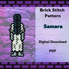 an image of a computer screen with the text, brick stitch pattern samara digital download